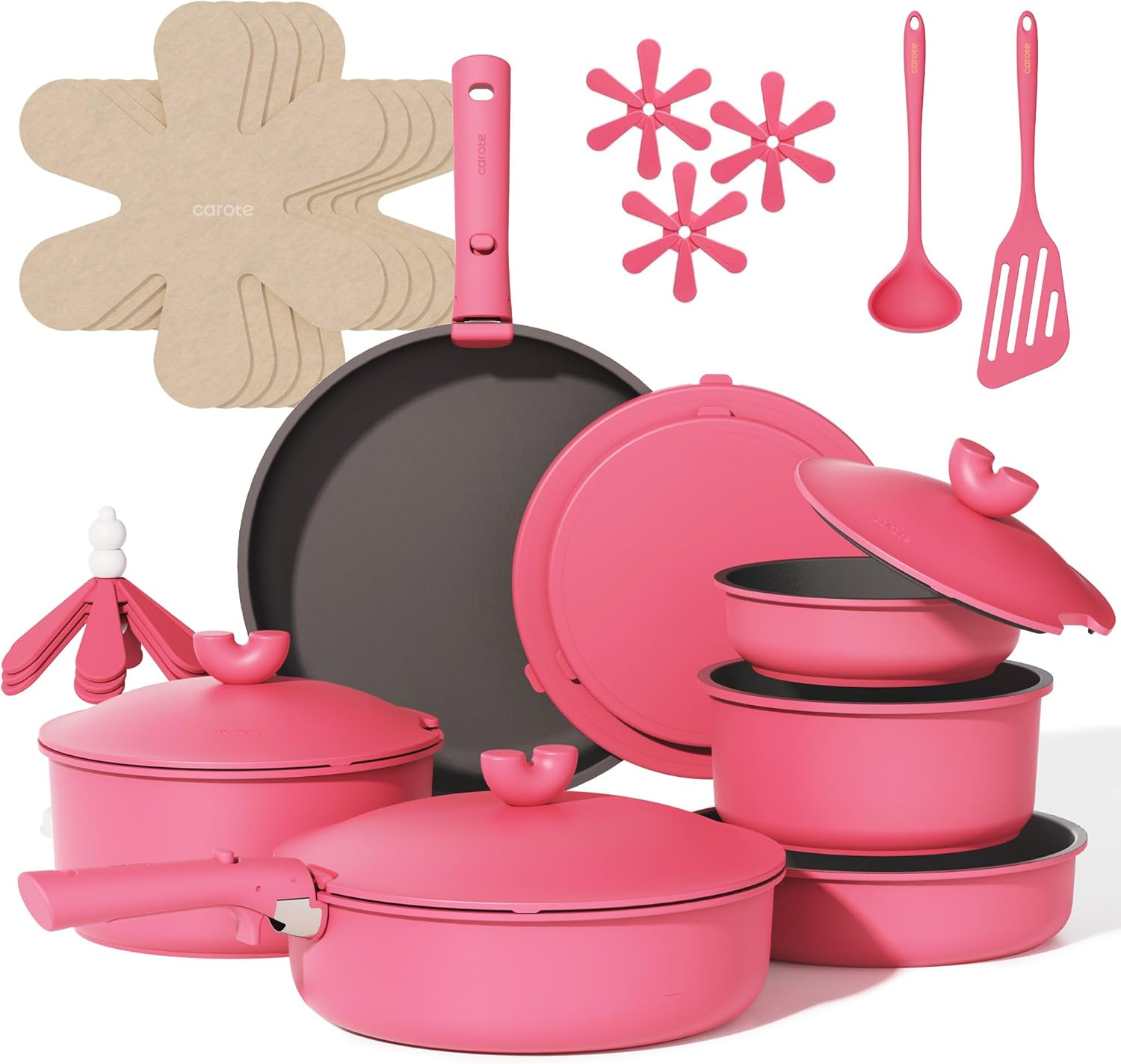 24Pcs Pots and Pans Set Non Stick, Nonstick Cookware Set, Oven/Dishwasher